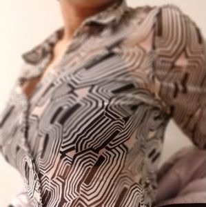 Shear Patterned Button Down